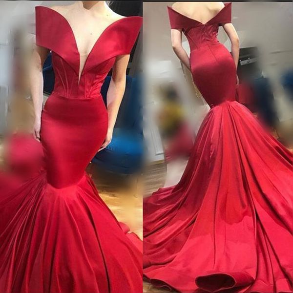 runway fashion off shoulder prom dresses red satin mermaid evening gowns low cut sweep train women formal party dress cheap, Black
runway fashion off shoulder prom dresses red satin mermaid evening gowns low cut sweep train women formal party dress cheap, Black