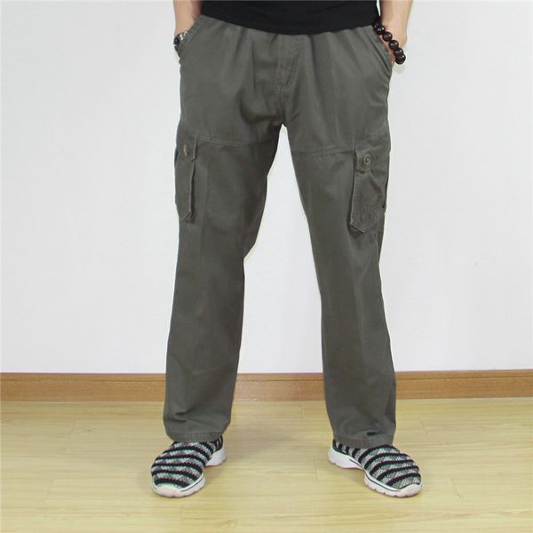 2018 new men casual pants 100%cotton trousers men cargo pants overalls plus size 5xl army baggy, Black 
2018 new men casual pants 100%cotton trousers men cargo pants overalls plus size 5xl army baggy, Black