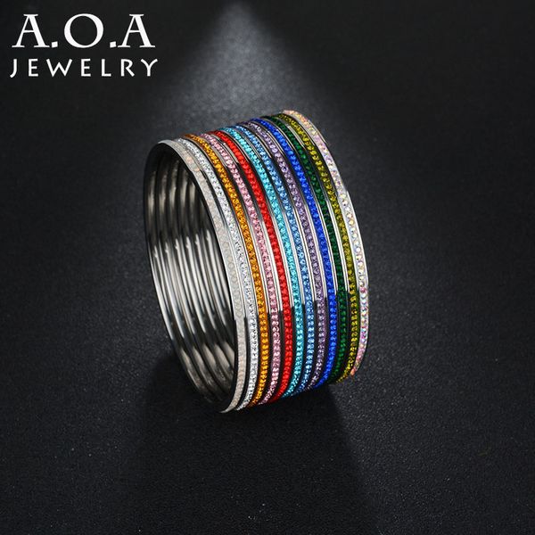 2017 novelty one row multiple colour bracelets stainless steel chic cz stone bangle bracelets for mother's day gift, Black
2017 novelty one row multiple colour bracelets stainless steel chic cz stone bangle bracelets for mother's day gift, Black