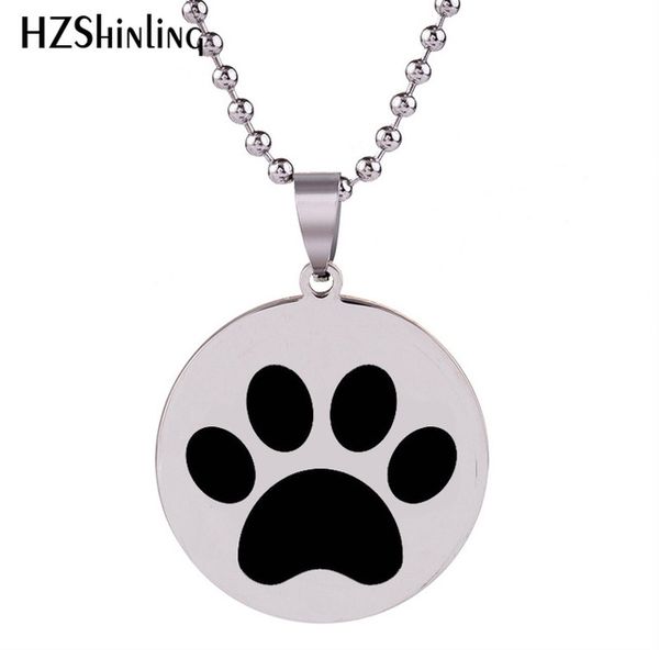 new dog paw print stainless steel necklace round silver art pendant hand craft jewelry ball chain gifts for men
new dog paw print stainless steel necklace round silver art pendant hand craft jewelry ball chain gifts for men