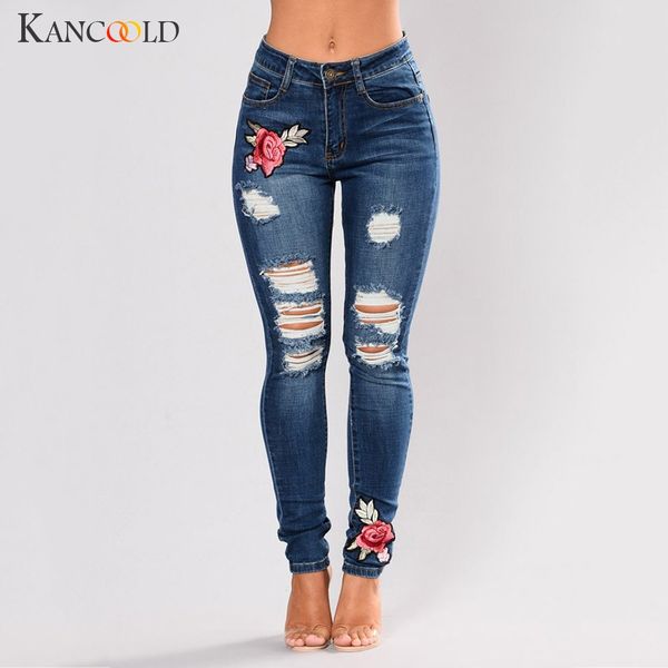 kancoold jeans women fashion stretch embroirdery flower jeans high waist stretch slim pencil pants woman 2018oct26, Blue
kancoold jeans women fashion stretch embroirdery flower jeans high waist stretch slim pencil pants woman 2018oct26, Blue
