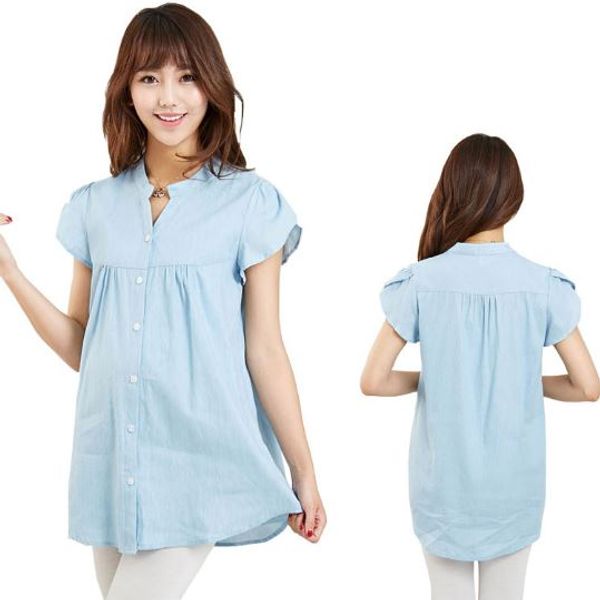 100% cotton women maternity summer broadcloth casual shirts pregnant clothing short-sleeve solid big size blouse, White
100% cotton women maternity summer broadcloth casual shirts pregnant clothing short-sleeve solid big size blouse, White