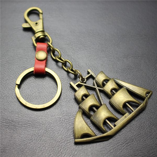sailboat pendant vintage bronze color alloy keychain leather key chain car key holder keyring bag hang charms gift for lovers, Silver
sailboat pendant vintage bronze color alloy keychain leather key chain car key holder keyring bag hang charms gift for lovers, Silver