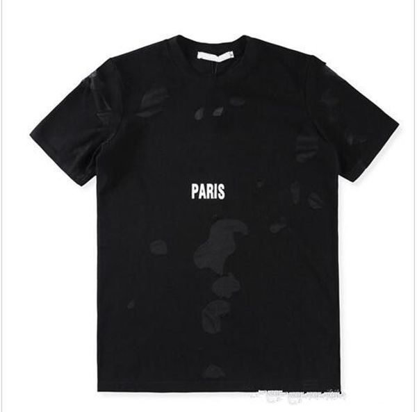 18ss Summer Street wear Europe Paris Fashion Men High Quality Big Broken Hole Cotton Tshirt Casual Women Tee T-shirt S-2XL
18ss Summer Street wear Europe Paris Fashion Men High Quality Big Broken Hole Cotton Tshirt Casual Women Tee T-shirt S-2XL