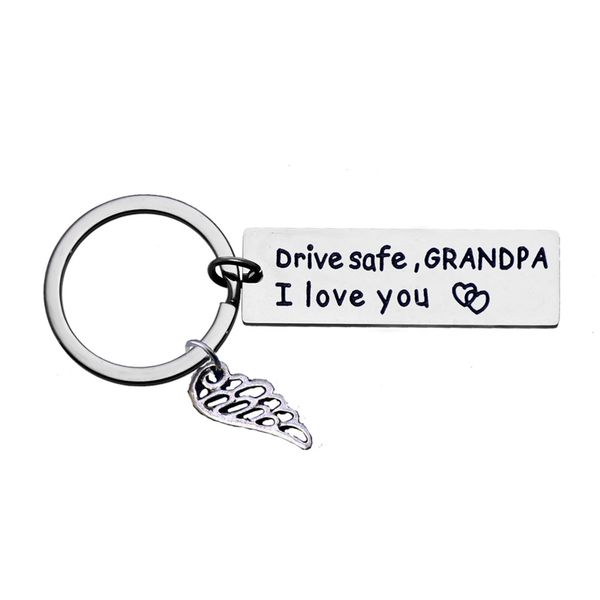 safety sign keyring jewelry gift drive safe grandpa wing pendant keychain key ring family men grandfather trucker key chain, Silver
safety sign keyring jewelry gift drive safe grandpa wing pendant keychain key ring family men grandfather trucker key chain, Silver