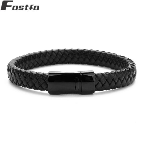fostfo 2018 fashion men jewelry black/brown braided leather bracelet stainless steel black magnetic clasp bangles 19/21cm, Golden;silver
fostfo 2018 fashion men jewelry black/brown braided leather bracelet stainless steel black magnetic clasp bangles 19/21cm, Golden;silver