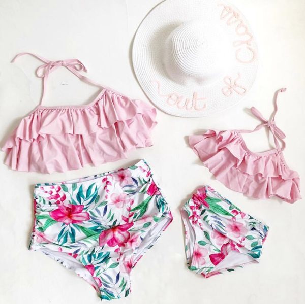 Family beach holiday swimsuit girls falbala suspender flowers printed swimwear kids bikini 2pcs sets swimming lady swimsuits A00445
Family beach holiday swimsuit girls falbala suspender flowers printed swimwear kids bikini 2pcs sets swimming lady swimsuits A00445