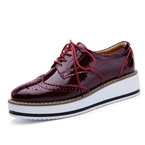 shoes flats high patent casual shoes brogue oxfords up british platform style leather comfortable ladies women lace 2017 slnuq, Black
shoes flats high patent casual shoes brogue oxfords up british platform style leather comfortable ladies women lace 2017 slnuq, Black