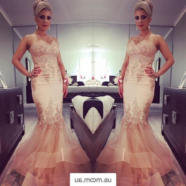 tulle train mermaid prom dresses lace appliques sweetheart zipper backless party dresses saudi arabia celebrity pageant prom gown, Black
tulle train mermaid prom dresses lace appliques sweetheart zipper backless party dresses saudi arabia celebrity pageant prom gown, Black