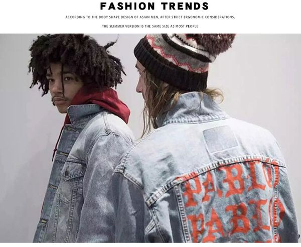 West Jacket Album PABLO Denim Jacket Washing Do Old Damaging Yeezus Big Broken Suprme Apes Men Jackets M-2XL
West Jacket Album PABLO Denim Jacket Washing Do Old Damaging Yeezus Big Broken Suprme Apes Men Jackets M-2XL