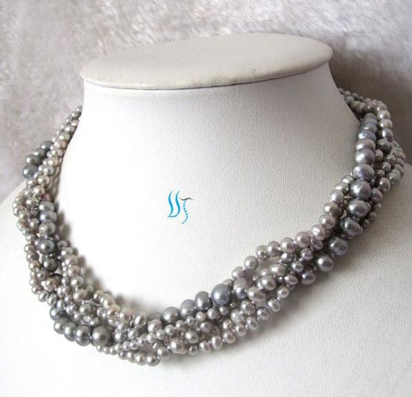 perfect natural pearl necklace,5rows 18inches 3-7mm freshwater pearl necklace,charming birthday party women gift, Black
perfect natural pearl necklace,5rows 18inches 3-7mm freshwater pearl necklace,charming birthday party women gift, Black