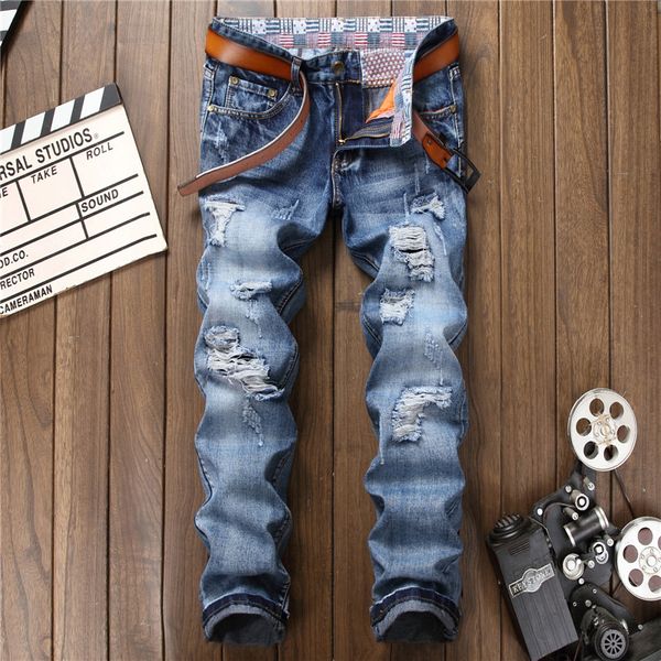 european style 2018 men's skinny distressed casual slim denim biker jeans hip hop pants washed ripped hole patchwork blue jeans
european style 2018 men's skinny distressed casual slim denim biker jeans hip hop pants washed ripped hole patchwork blue jeans