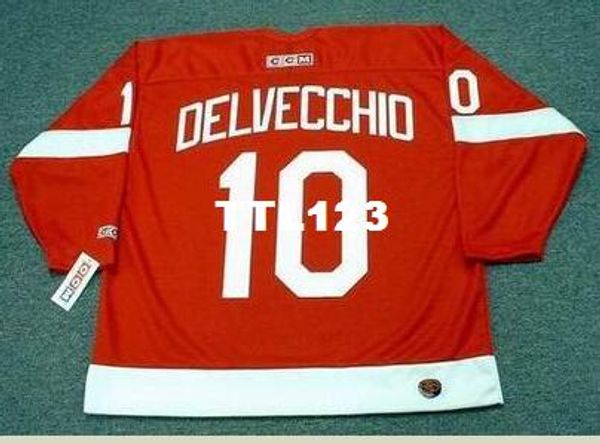 men #10 alex delvecchio detroit red wings ccm hockey jersey or custom any name or number retro jersey, Black;red
men #10 alex delvecchio detroit red wings ccm hockey jersey or custom any name or number retro jersey, Black;red