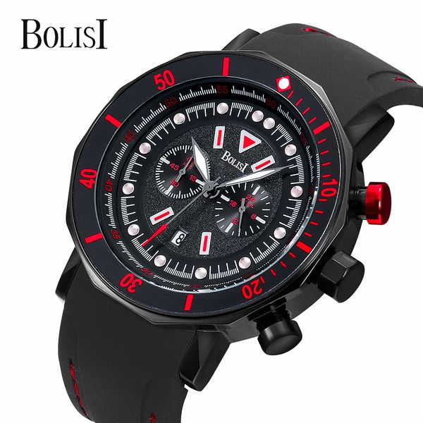 bolisi sports watch men quartz watches waterproof clock men wristwatch silicone strap, Slivery;brown
bolisi sports watch men quartz watches waterproof clock men wristwatch silicone strap, Slivery;brown