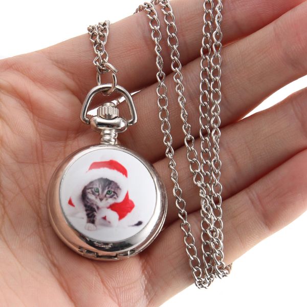 vintage pocket watch quartz watch cool chain cute kitten pattern cover watches lxh, Slivery;golden
vintage pocket watch quartz watch cool chain cute kitten pattern cover watches lxh, Slivery;golden