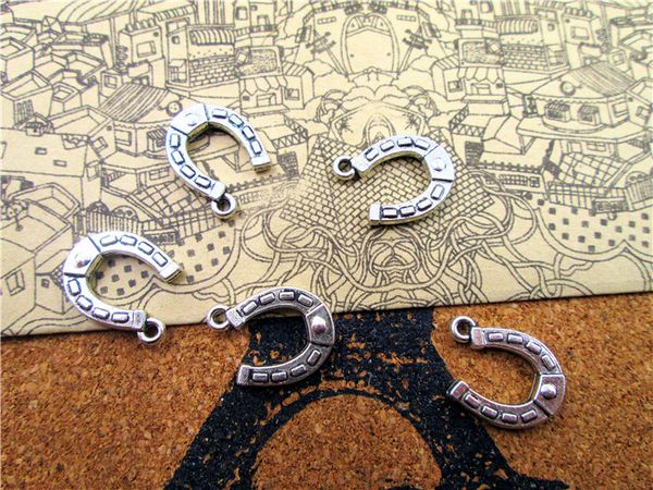90pcs--horseshoe charms,antique tibetan silver tone 2 sided horseshoe pendants/charms 12x15mm, Bronze;silver
90pcs--horseshoe charms,antique tibetan silver tone 2 sided horseshoe pendants/charms 12x15mm, Bronze;silver