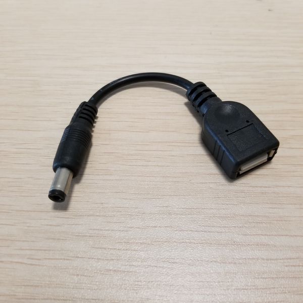 

DC 2.1mm x 5.5mm Adapter to USB Type A Converter Data Extension Cable Male to Female Black 10cm