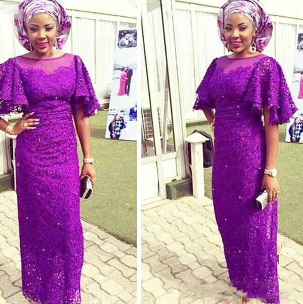 Elegant Evening Formal Dresses 2019 Sheer Neck Sequins Sheath Lace Prom Dress Floor Length Short Sleeves Aso Ebi Plus Size Party Dress
Elegant Evening Formal Dresses 2019 Sheer Neck Sequins Sheath Lace Prom Dress Floor Length Short Sleeves Aso Ebi Plus Size Party Dress