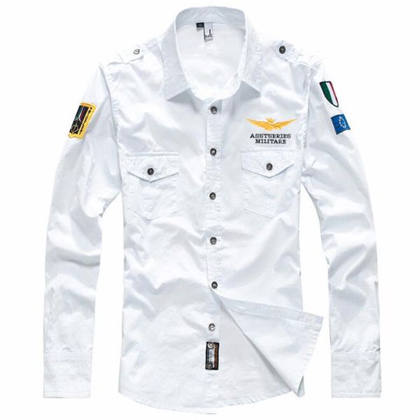airforce brand shirt men long sleeve casual slim fit mens shirts camisa masculina 100% cotton shirt hombre, White;black
airforce brand shirt men long sleeve casual slim fit mens shirts camisa masculina 100% cotton shirt hombre, White;black