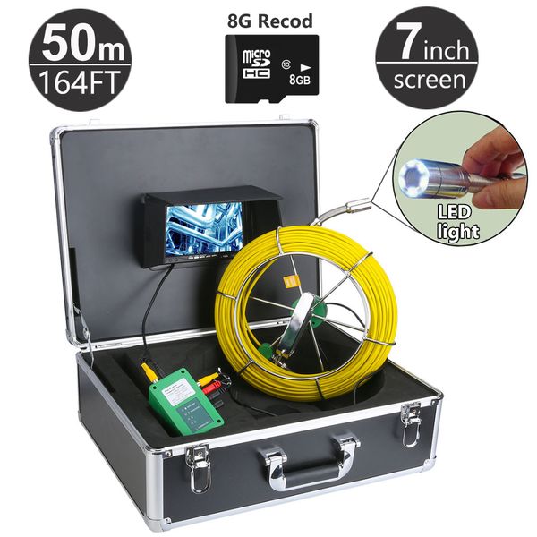 50m/164ft sewer pipe inspection camera system dvr function with 8gb card 7" monitor 1000tvl snake drain waterproof video camera
50m/164ft sewer pipe inspection camera system dvr function with 8gb card 7" monitor 1000tvl snake drain waterproof video camera