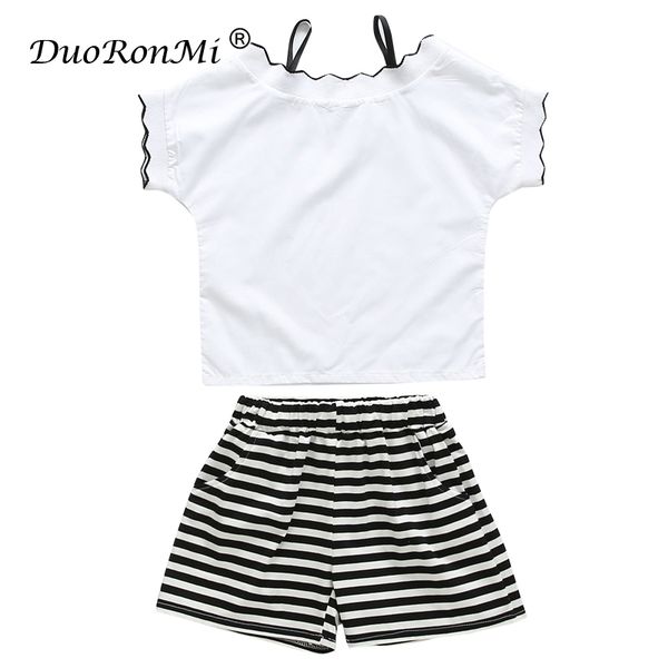 girls summer clothing sets 2018 fashion girls clothes t shirt+stripe short 2pcs kids clothing sets short sleeve suit for, White
girls summer clothing sets 2018 fashion girls clothes t shirt+stripe short 2pcs kids clothing sets short sleeve suit for, White