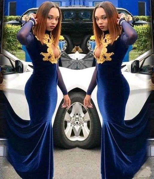 Prom Dresses High Neck Mermaid Long Sleeve Elastic Satin Gold Applique Backless Burgundy Black Girl Dresses Party Wear Long Evening Gowns
Prom Dresses High Neck Mermaid Long Sleeve Elastic Satin Gold Applique Backless Burgundy Black Girl Dresses Party Wear Long Evening Gowns