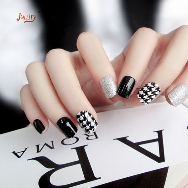 24 pcs acrylic boxed fashion long false nails black finished manicure nail tips extension patch art design artificial fake nails, Red;gold
24 pcs acrylic boxed fashion long false nails black finished manicure nail tips extension patch art design artificial fake nails, Red;gold
