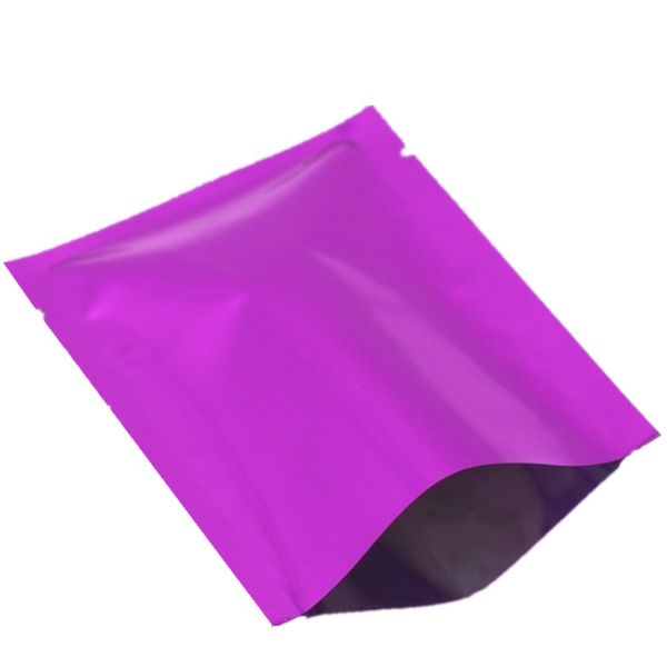 100pcs 9x13cm Purple Aluminum Foil Heat Seal Packing Pack Bags Open Mylar Foil Vacuum Heat Sealing Pack Pouch For Sample Food Grade Bags