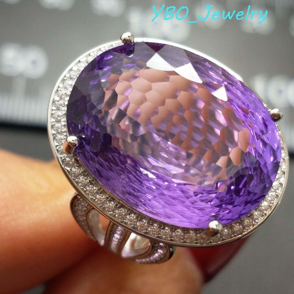 ybo- new trendy supper ring natural south african amethyst 19.5ct oval 15*20mm in 925 sterling silver with 18k gold women ring, Golden;silver
ybo- new trendy supper ring natural south african amethyst 19.5ct oval 15*20mm in 925 sterling silver with 18k gold women ring, Golden;silver