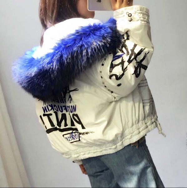woman's winter duck down overcoat genuine real raccoon fur collar hooded painting white black orange warm parka lady plus size
woman's winter duck down overcoat genuine real raccoon fur collar hooded painting white black orange warm parka lady plus size