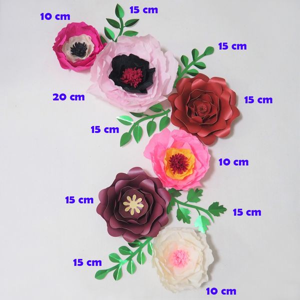 giant crepe paper flowers artificial flores artificiale 6pcs+ 5 leaves for wedding & event backdrop baby nursery mix
giant crepe paper flowers artificial flores artificiale 6pcs+ 5 leaves for wedding & event backdrop baby nursery mix