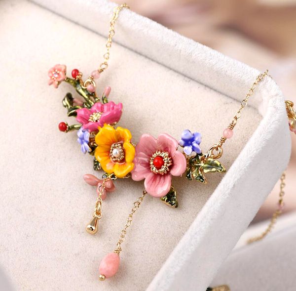 luxurious enamel glaze colorful flowers necklace bracelets women elegant jewellery, Silver
luxurious enamel glaze colorful flowers necklace bracelets women elegant jewellery, Silver
