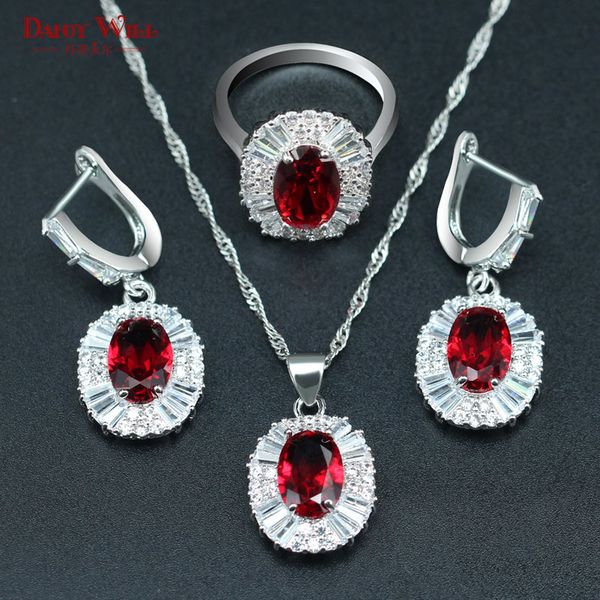 dandy will new arrivals bridal jewelry sets red zircon silver color earrings ring pendants necklace for women, Slivery;golden
dandy will new arrivals bridal jewelry sets red zircon silver color earrings ring pendants necklace for women, Slivery;golden