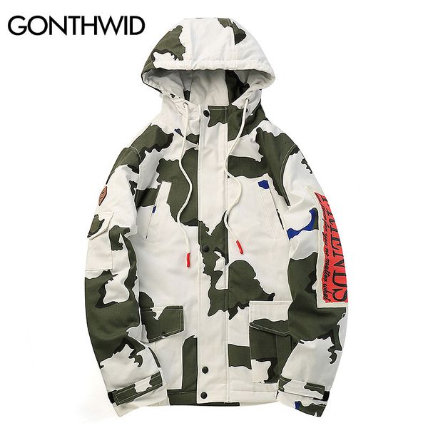 gonthwid multi-pockets camouflage cotton padded warm hooded parkas sleeve patchwork hip hop winter thick jacket coats streetwear, Black
gonthwid multi-pockets camouflage cotton padded warm hooded parkas sleeve patchwork hip hop winter thick jacket coats streetwear, Black