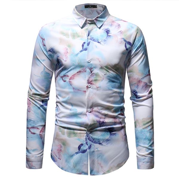 floral shirt men camisa masculina 2018 spring autumn new long sleeve mens casual buttoned dress shirts stage party shirt male, White;black
floral shirt men camisa masculina 2018 spring autumn new long sleeve mens casual buttoned dress shirts stage party shirt male, White;black