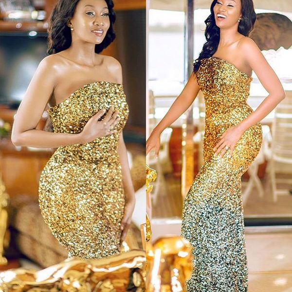 fabulous charming sequined prom dresses simple strapless mermaid long evening dresses zipper sleeveless party gowns cocktail dress, Black
fabulous charming sequined prom dresses simple strapless mermaid long evening dresses zipper sleeveless party gowns cocktail dress, Black