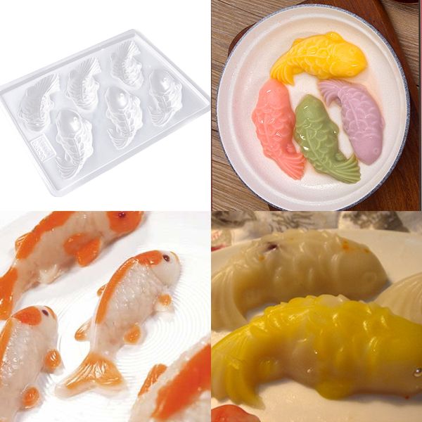 new 6 pcs small koi fish mold material pp diy production mold transparent color kitchen utensils
new 6 pcs small koi fish mold material pp diy production mold transparent color kitchen utensils