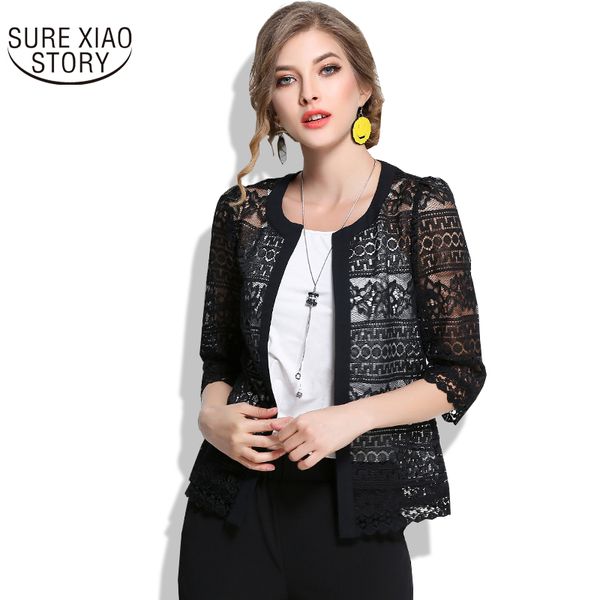 wholesale-2017 europe and the united states new arrival female plus size spring shirt women fashion hollow slim solid lace shirt 883f 30, Black;brown
wholesale-2017 europe and the united states new arrival female plus size spring shirt women fashion hollow slim solid lace shirt 883f 30, Black;brown