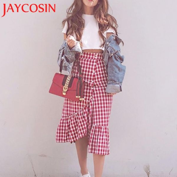 jaycosin 2018 women plaid casual ruffled female button party slit high waist mid-calf skirt skirts womens dropshipping july 18, Black
jaycosin 2018 women plaid casual ruffled female button party slit high waist mid-calf skirt skirts womens dropshipping july 18, Black