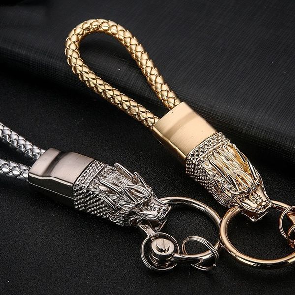 new dragon metal key chain men leather rope car key ring women party gift jewelry, Slivery;golden
new dragon metal key chain men leather rope car key ring women party gift jewelry, Slivery;golden