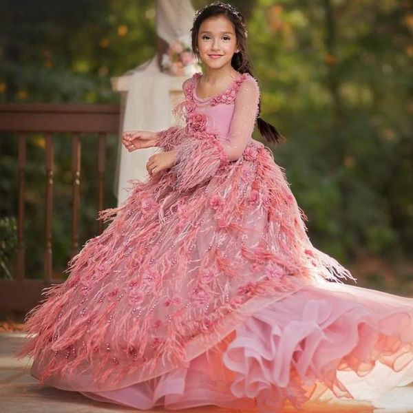 gorgeous feather cirls pageant dresses luxury pearls applique long sleeve birthday dress 2018 new arrival flower girls dresses, White;red
gorgeous feather cirls pageant dresses luxury pearls applique long sleeve birthday dress 2018 new arrival flower girls dresses, White;red