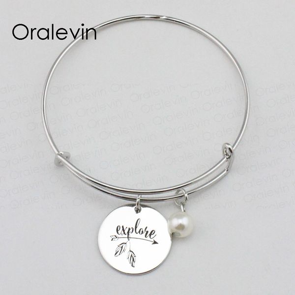 explore inspirational hand stamped engraved custom pendant expandable wire bracelet bangle handmade jewelry, #ln2292b, Black
explore inspirational hand stamped engraved custom pendant expandable wire bracelet bangle handmade jewelry, #ln2292b, Black