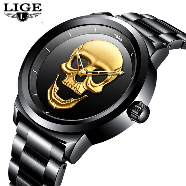 lige mens watches new skull watch men's sports watch men waterproof stainless steel gold quartz clock relogio masculino, Slivery;brown
lige mens watches new skull watch men's sports watch men waterproof stainless steel gold quartz clock relogio masculino, Slivery;brown