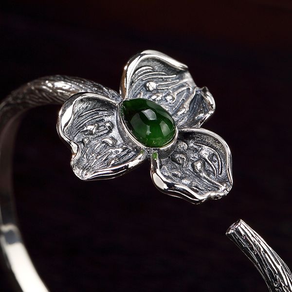 silver s925 pure silver antique inlaid natural hetian jade lotus flower lady's open bracelet bracelet wholesale, Golden;silver
silver s925 pure silver antique inlaid natural hetian jade lotus flower lady's open bracelet bracelet wholesale, Golden;silver