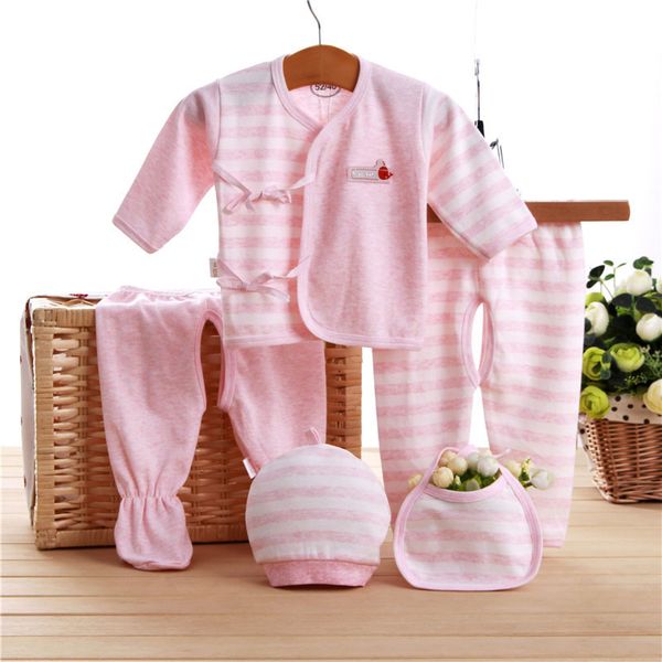 5pcs newborn set striped pink green blue 3 colors baby boys girls clothing 100% cotton super soft inc 1 2 pants 1 bib and 1 hat, White
5pcs newborn set striped pink green blue 3 colors baby boys girls clothing 100% cotton super soft inc 1 2 pants 1 bib and 1 hat, White