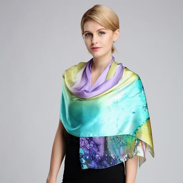100% silk scarf women shawl florals print sjaal long scarves ladies silk satin neck foulard wraps hijab 180*50cm, Blue;gray
100% silk scarf women shawl florals print sjaal long scarves ladies silk satin neck foulard wraps hijab 180*50cm, Blue;gray