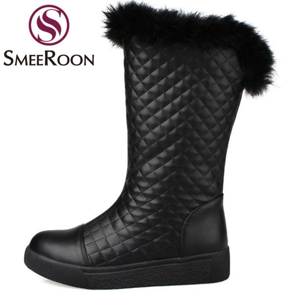 smeeroon 2018 fashion mid calf boots comfortable low heels boots round toe slip on womens snow shoes, Black
smeeroon 2018 fashion mid calf boots comfortable low heels boots round toe slip on womens snow shoes, Black