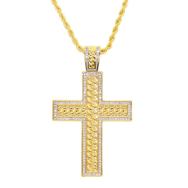 gold plated cross pendant necklace for men 2019 new deisng cuban link chain crosses iced out bling hip hop jewelry for men boy, Silver
gold plated cross pendant necklace for men 2019 new deisng cuban link chain crosses iced out bling hip hop jewelry for men boy, Silver