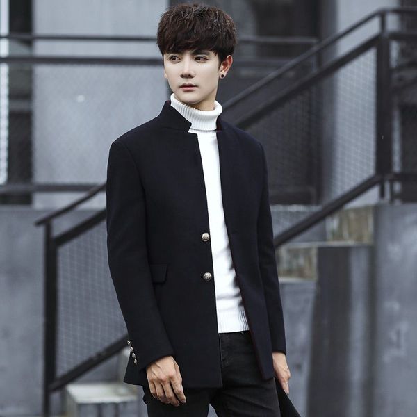 stand casual men woolen coat loose turn down collar mens jacket pockets single breasted cashmere overcoat and jacket, Black
stand casual men woolen coat loose turn down collar mens jacket pockets single breasted cashmere overcoat and jacket, Black