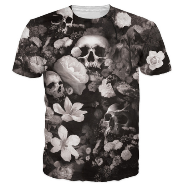 new arrival men/women skulls & flowers 3d printed t-shirt summe style fashion casual t-shirt s-xxxxxxxl u506, White;black
new arrival men/women skulls & flowers 3d printed t-shirt summe style fashion casual t-shirt s-xxxxxxxl u506, White;black